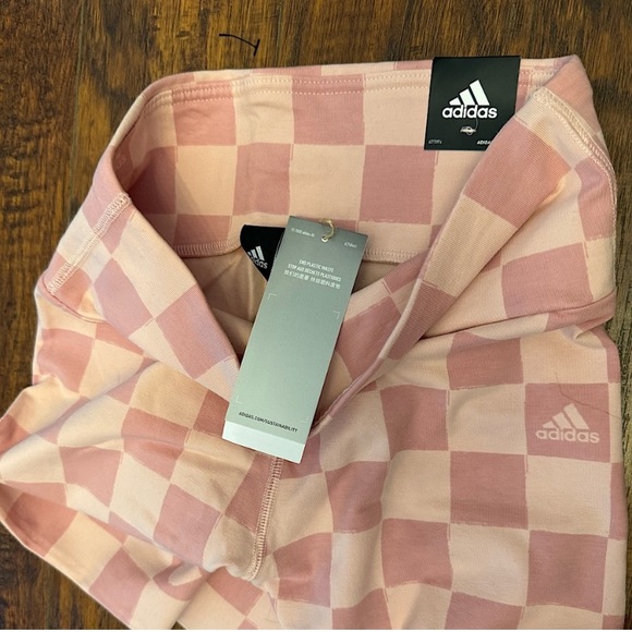 NWT Adidas Tight Fit High Rise Full-Length Checkered Legging - Picture 3 of 3